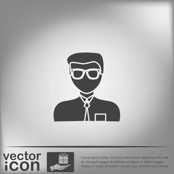 Gestionnaire avatar masculin — Image vectorielle
