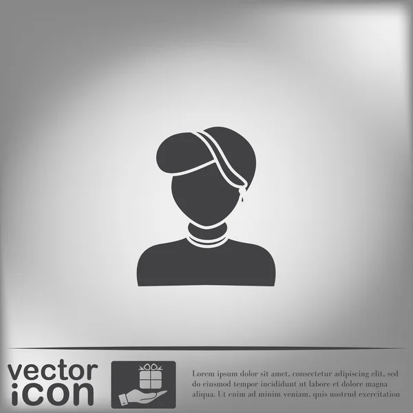 Web avatar femenino . — Vector de stock