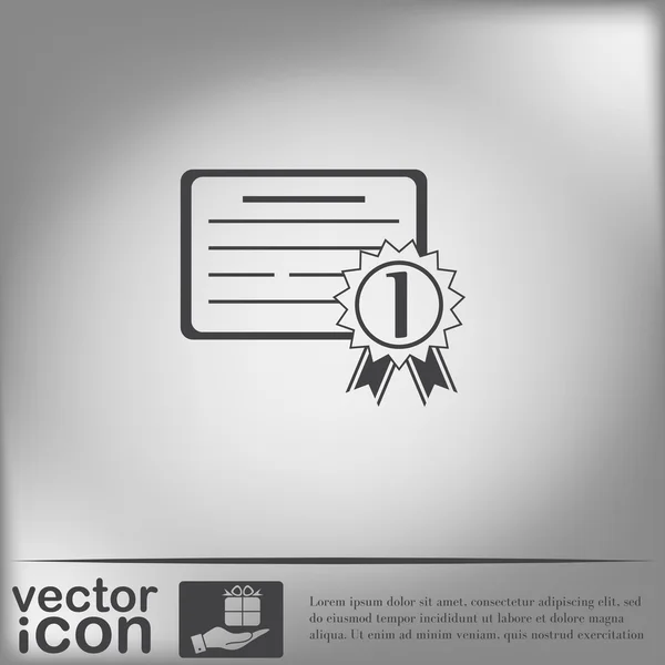 Diploma for first place — Stock Vector