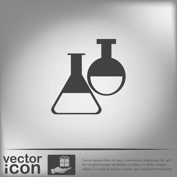 Flask bulb medicine or chemistry — Stock Vector
