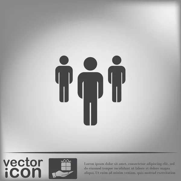 Icône Silhouette des hommes — Image vectorielle