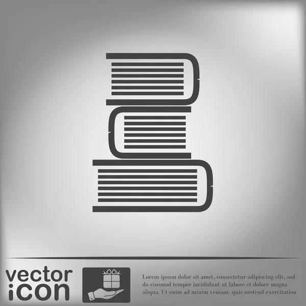 Books tower icon — Stock Vector