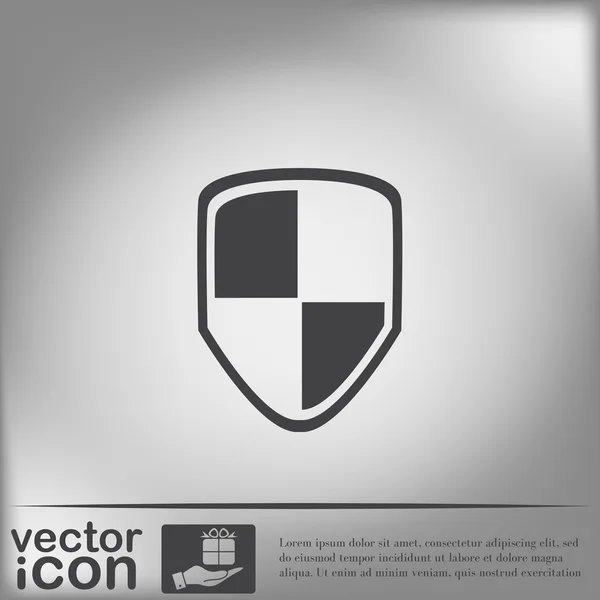 Escudo símbolo de protección . — Vector de stock