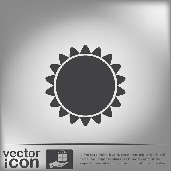 Значок погодного солнца — стоковый вектор
