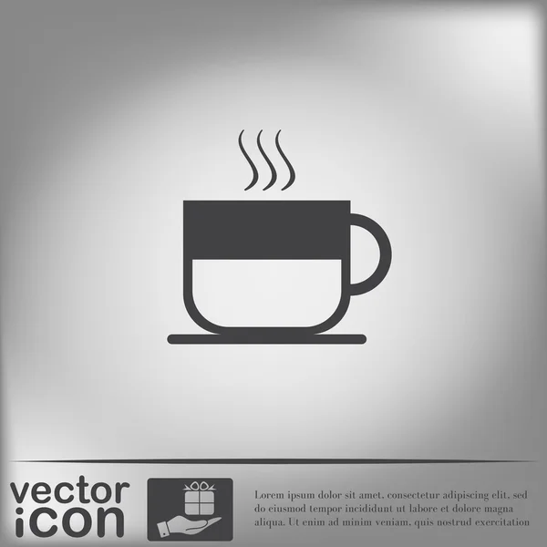 Ícone copo de café. — Vetor de Stock
