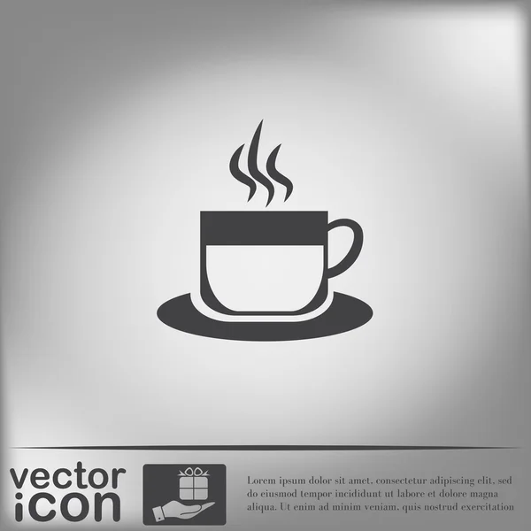 Ícone copo de café. — Vetor de Stock