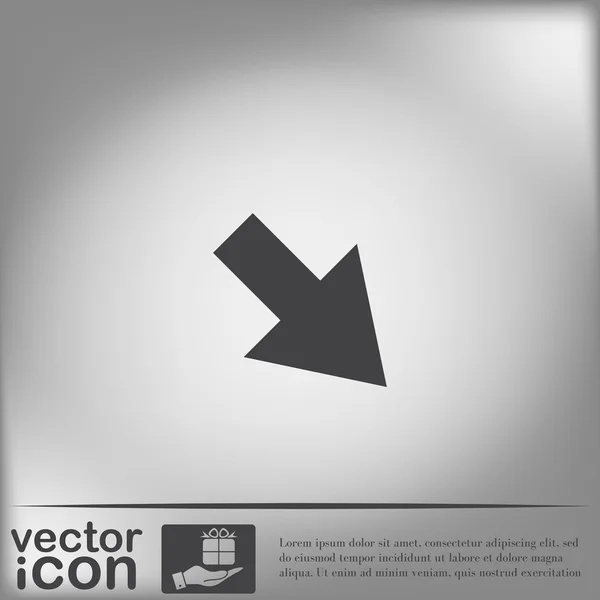 Símbolo de seta Web ícone — Vetor de Stock