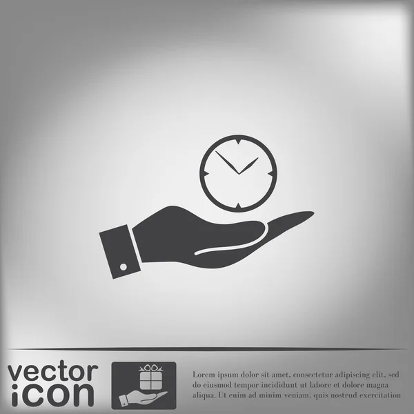 Иконка с часами — стоковый вектор