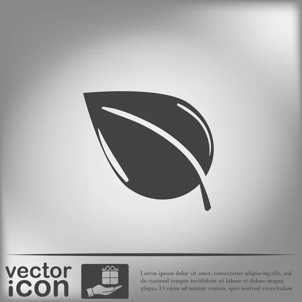 Icono de signo de hoja — Vector de stock