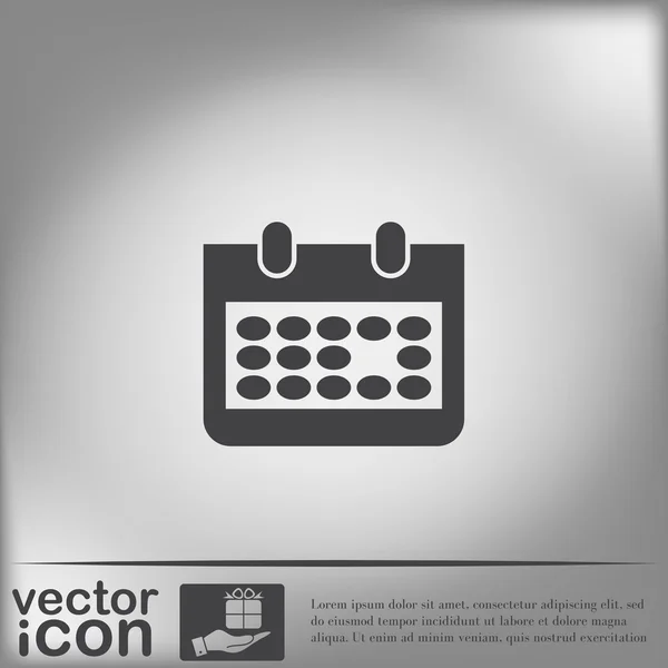 Znak ikony kalendáře — Stockový vektor