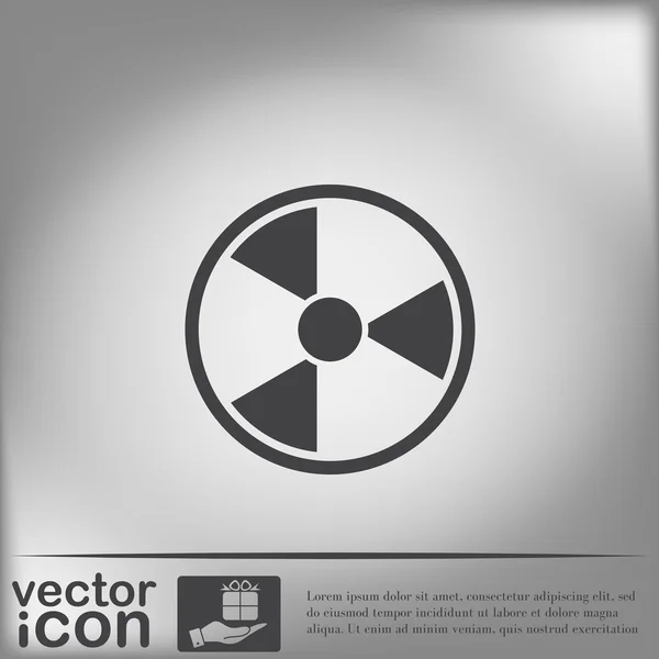 Иконка ядерной опасности — стоковый вектор
