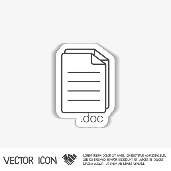 Document icône feuille de papier — Image vectorielle