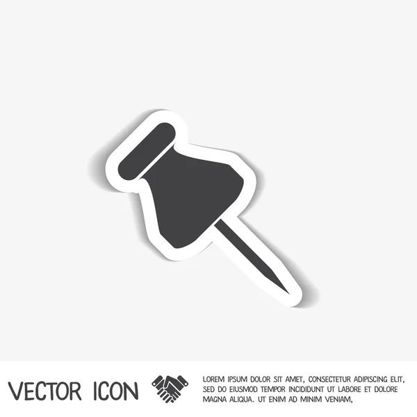 Pin untuk ikon kertas - Stok Vektor