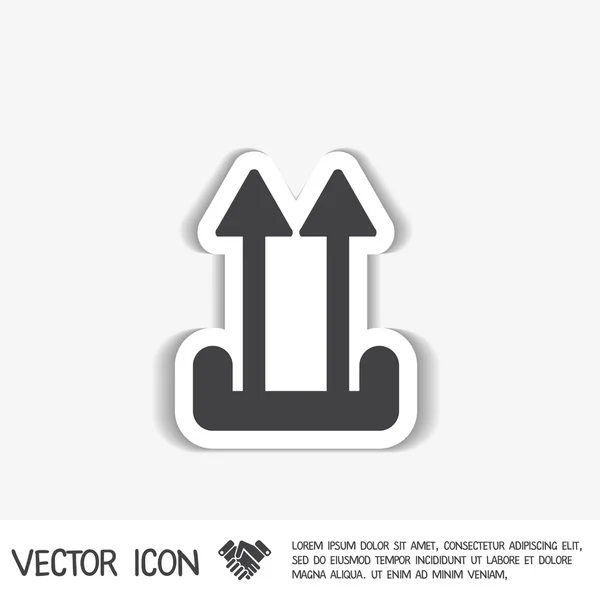 Törékeny szimbólum ikon — Stock Vector
