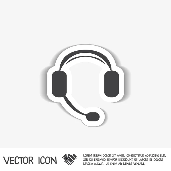 Headphone sign icon — Stock Vector