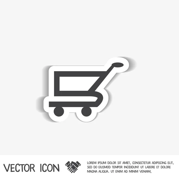 Ícone do carrinho de compras — Vetor de Stock