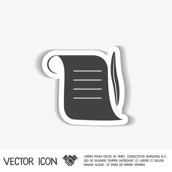 Hoja de papel pergamino antiguo — Vector de stock