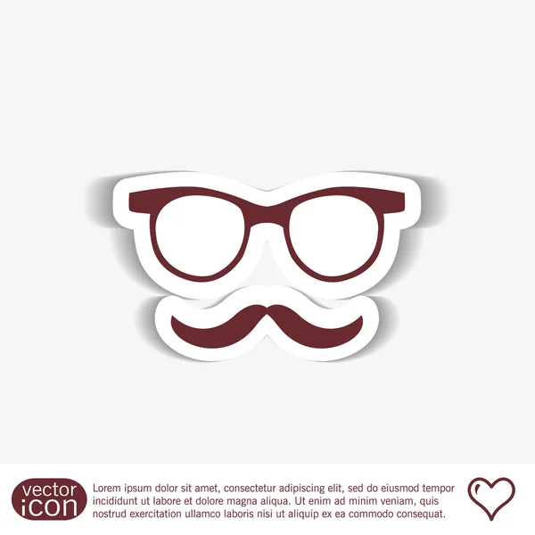 Hipster icon symbol — Stock Vector