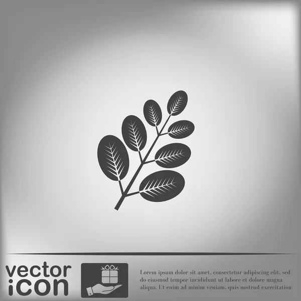 Branch with leaves icon — Stock Vector