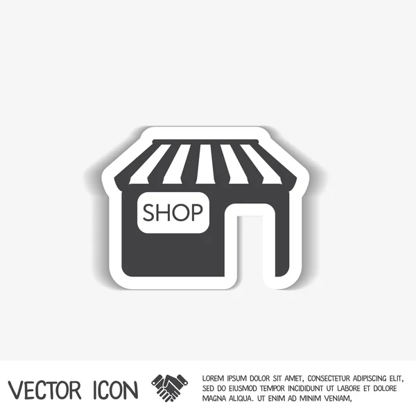 Shop building symbol icon — Stock Vector