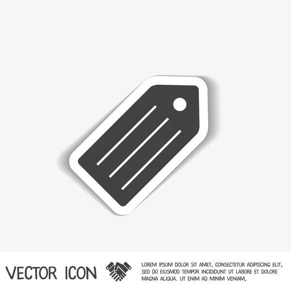 Címke szimbólum ikon — Stock Vector