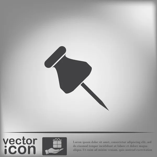 Pin for papers icon — Stock Vector