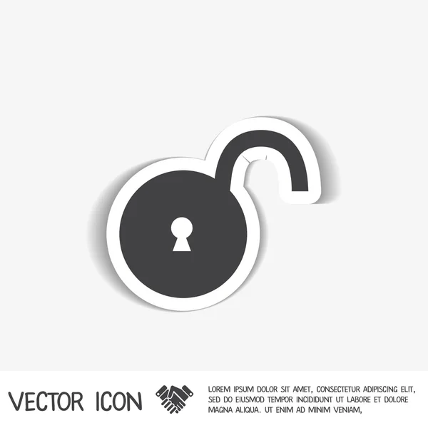 Icono del botón de candado — Vector de stock