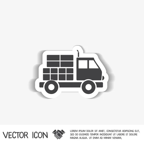 Caminhão Ícone logístico — Vetor de Stock