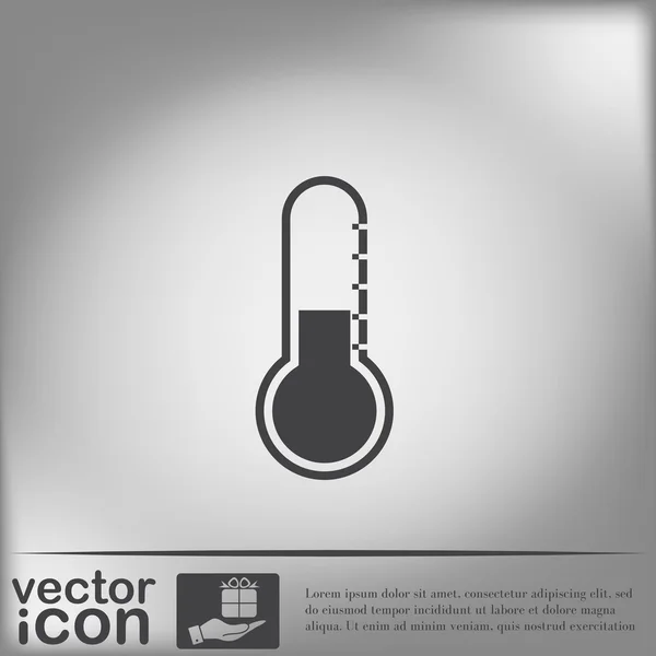 Icono del termómetro. símbolo de temperatura — Vector de stock