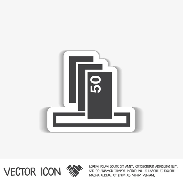 Icône ATM argent — Image vectorielle
