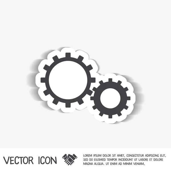 Zahnräder, Symbol der Einstellung und Reparatur — Stockvektor