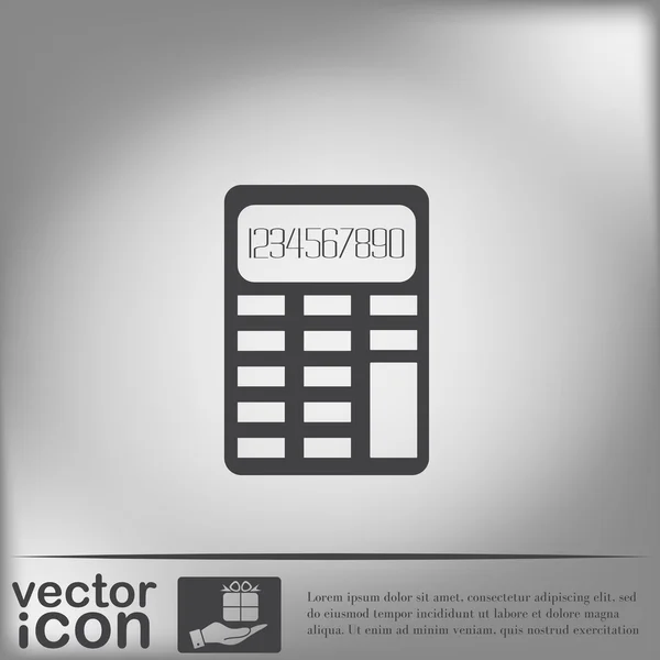 Calculatrice bureau signe icône — Image vectorielle