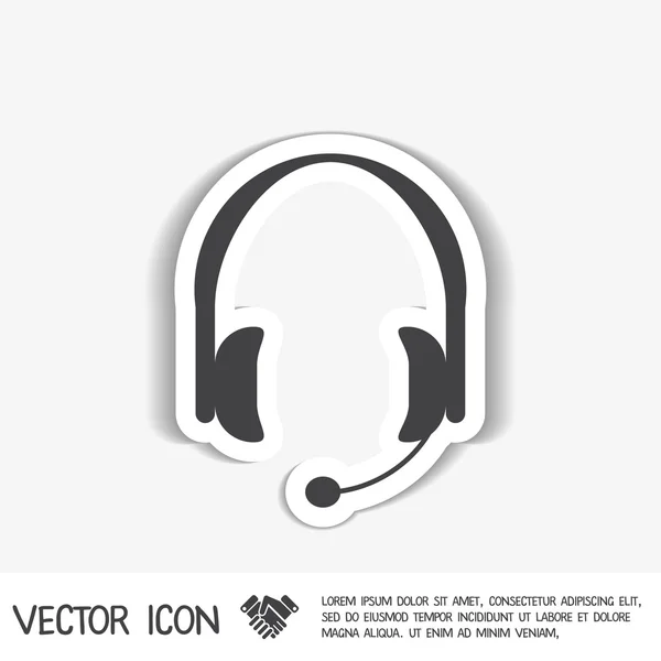 Signo de auricular icono — Vector de stock