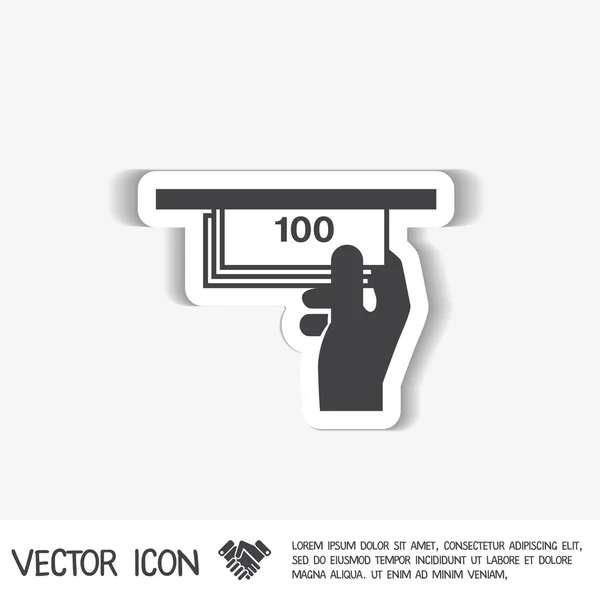 Dinero icono ATM — Vector de stock