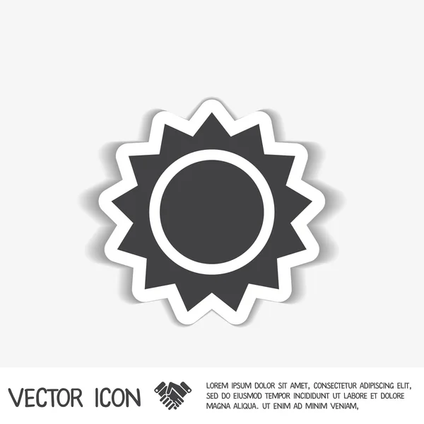 Weather sun icon — Stock Vector