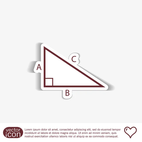 Ícone de matemática triangular — Vetor de Stock