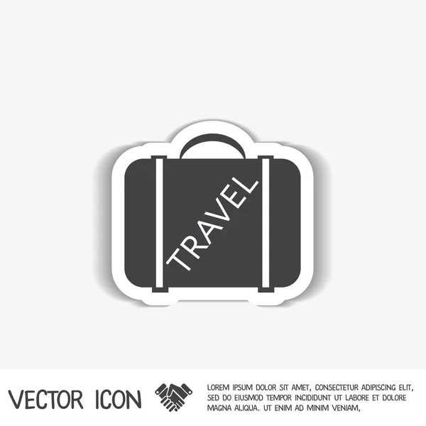 Symbol för resväska för resor ikon — Stock vektor