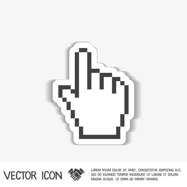 Cursor de mão do mouse — Vetor de Stock