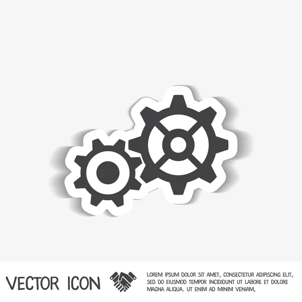Cogwheel, configuração de ícone — Vetor de Stock