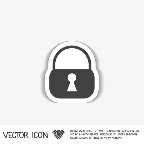 Icône symbole cadenas — Image vectorielle