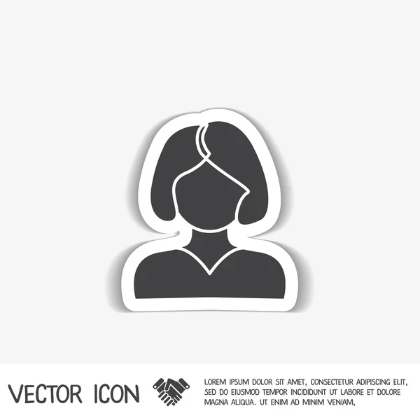 Icône Avatar femelle — Image vectorielle