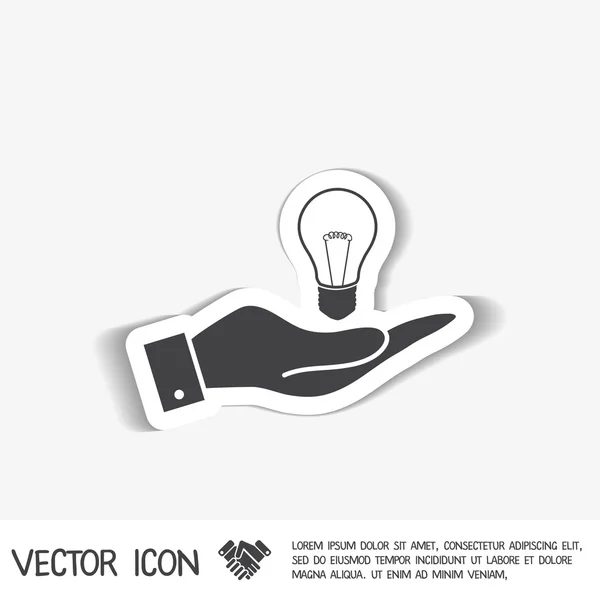 Hand holding lightbulb — Stock Vector