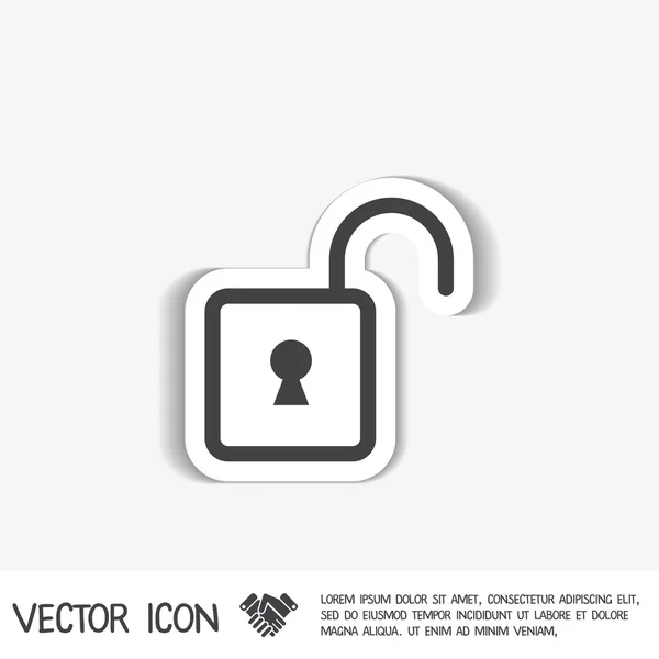 Icône symbole cadenas — Image vectorielle