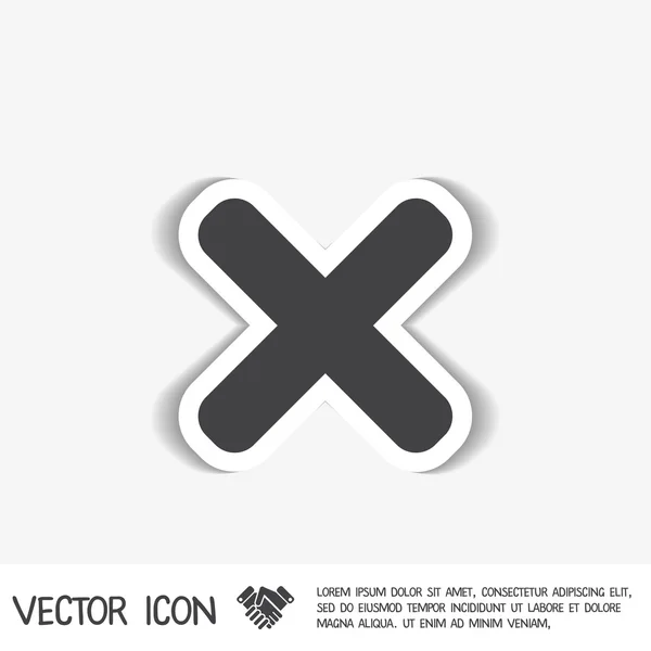 Borrar icono de carácter — Vector de stock