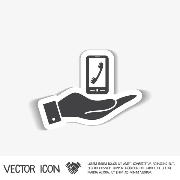 Ruční držení smartphone — Stockový vektor