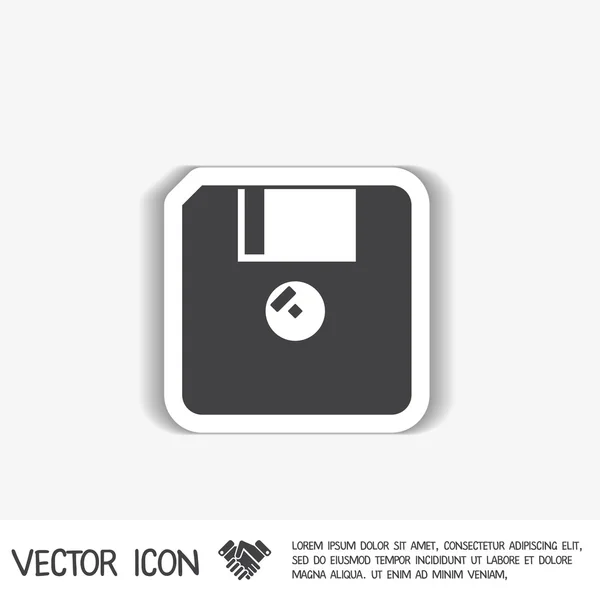 Computador disquete ícone de disco — Vetor de Stock