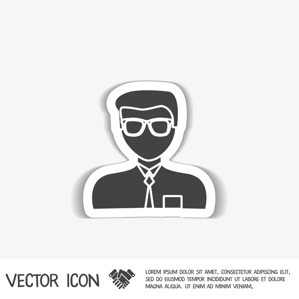 Gerente avatar masculino — Vector de stock