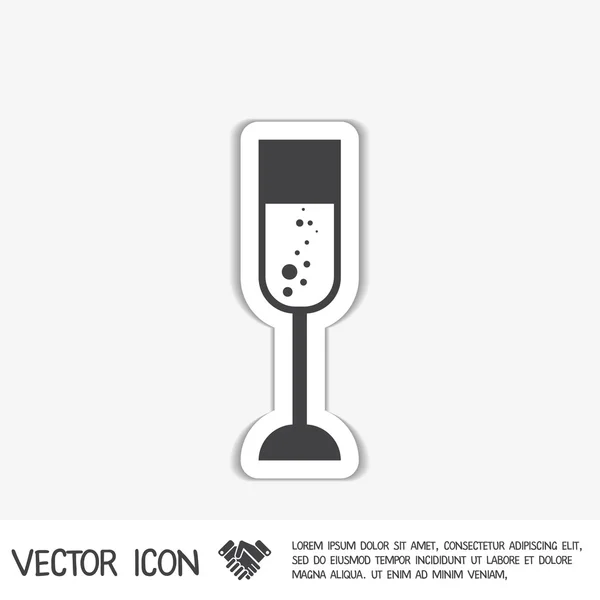 Icône de verre de champagne — Image vectorielle