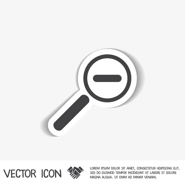 Ícone de redução de lupa — Vetor de Stock