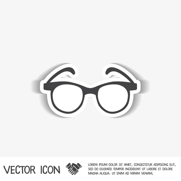 Icône de lunettes sur blanc — Image vectorielle